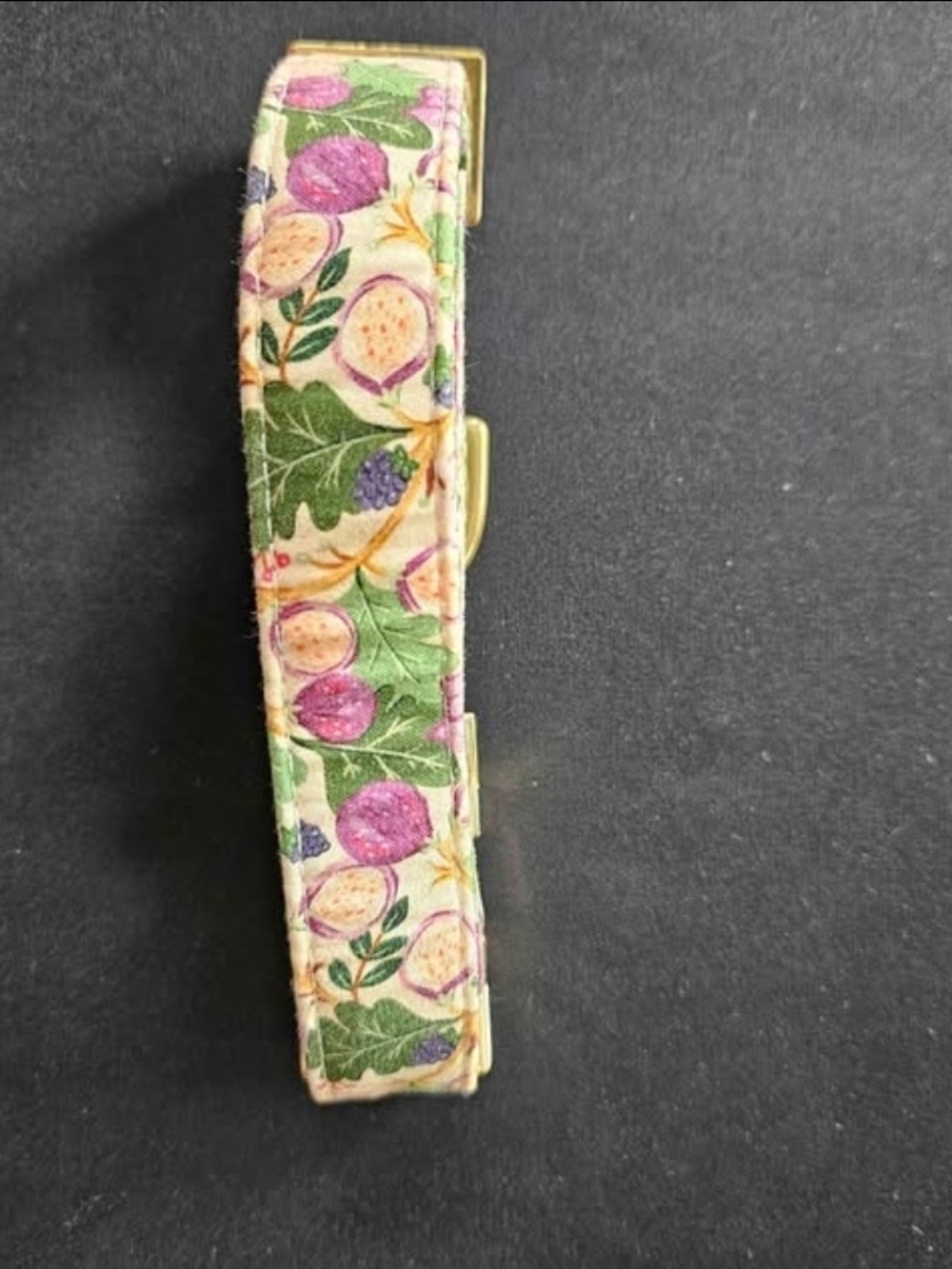 The Foggy Dog Floral Fruit Print Dog Collar in Pink, Green, Cream
